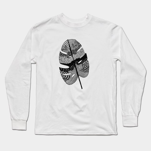 Monstera Leaf Long Sleeve T-Shirt by CarissaTanton